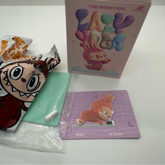 NWT Pop Mart | The Monsters Lazy Yoga Series Figure Confirmed Ab Roller Open Box - Picture 3 of 6
